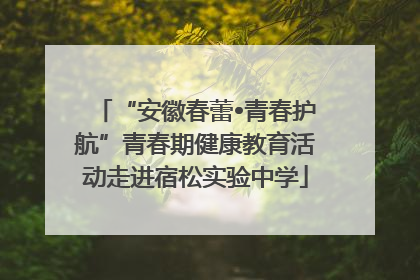 “安徽春蕾•青春护航”青春期健康教育活动走进宿松实验中学